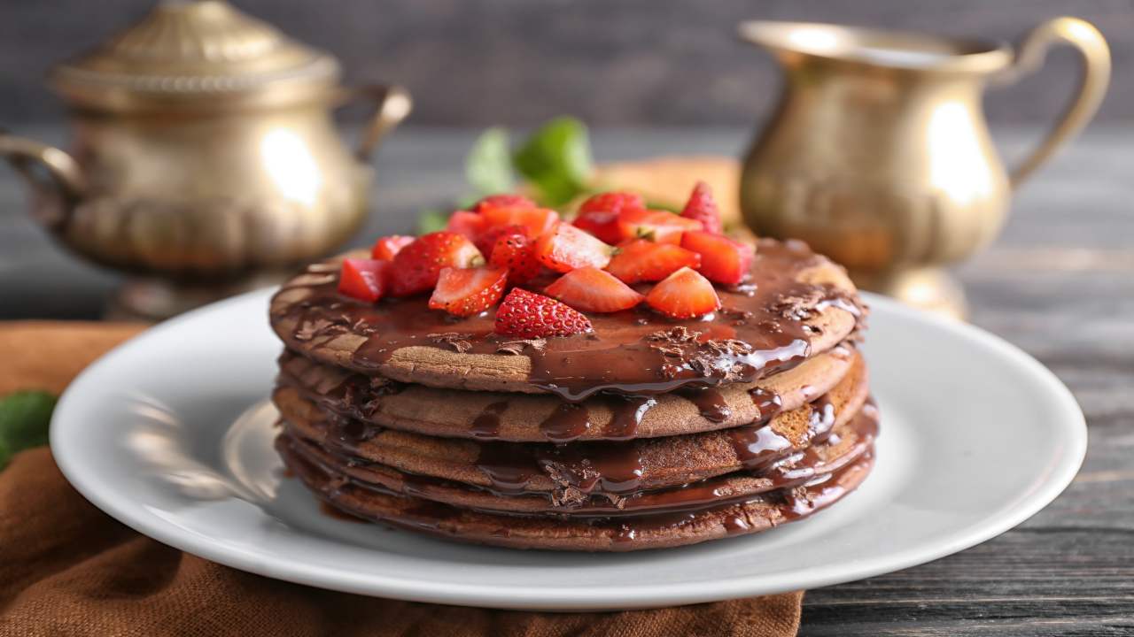 pancakes proteici cacao biscotti ricetta