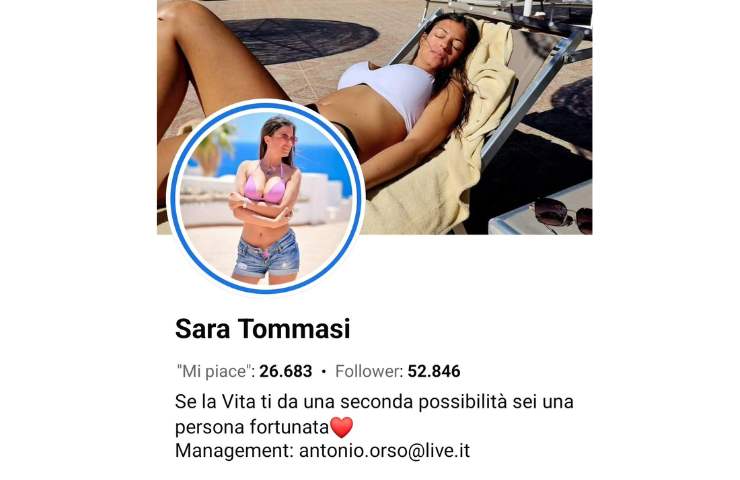 Sara Tommasi pagina facebook